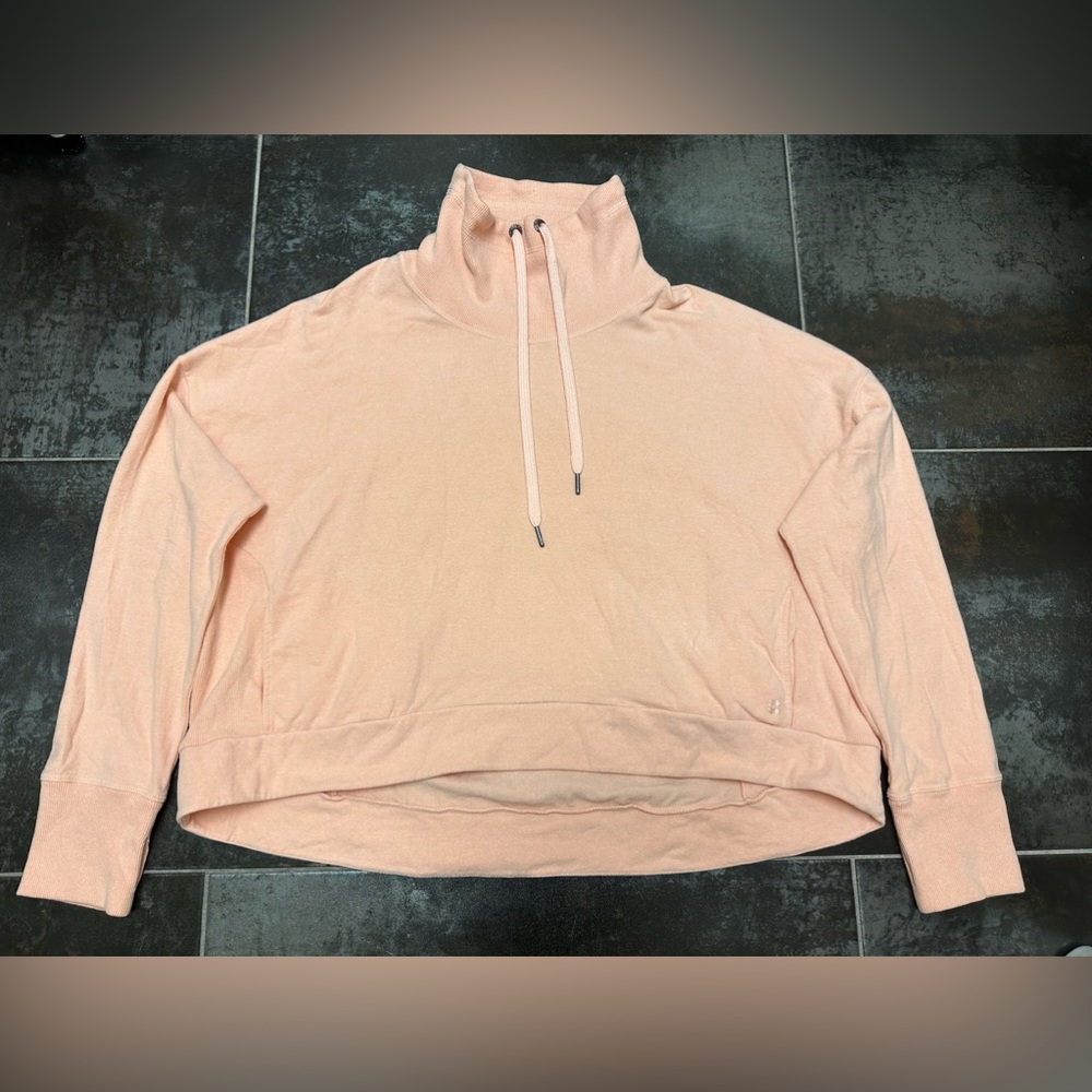 H86 Sweaty Betty Women's Hoodie XXL Coral Cotton Acrylic, Elastane Pullover
